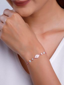 GIVA - 925 Silver Women Classy Rose Gold Eye Bracelet