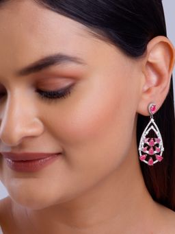 GIVA - 925 Silver Women Graceful Pink Drop Earrings