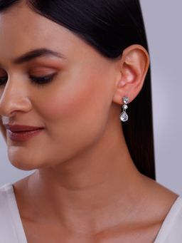 GIVA - 925 Silver Women Glowing Sparks Drop Earrings