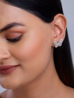 GIVA - 925 Silver Women Butterfly Gleam Stud Earrings