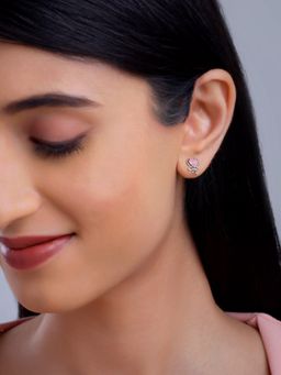 GIVA - 925 Silver Women Tied with Love Pink Stud Earrings