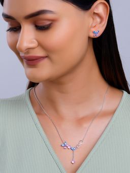 GIVA - 925 Silver Women Blue Butterfly Jewellery Set