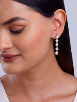 GIVA - 925 Silver Women Twilight Sparkle Drop Earrings