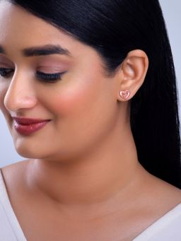 GIVA - 925 Silver Women Rose Gold Love Knot Stud Earrings