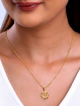 GIVA - 925 Silver Women Gold Plated Sunbeam Pendant Necklace