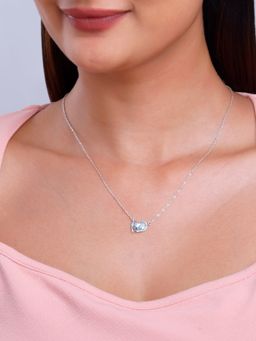 GIVA - 925 Silver Women Ocean Blue First Love Necklace