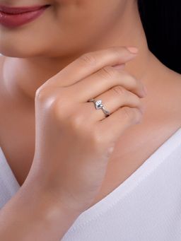 GIVA - 925 Silver Women My Bond Fixed Size Ring