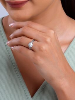 GIVA - 925 Silver Women All About Love Adjustable Ring