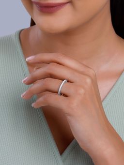 GIVA - 925 Silver Women Moments Band Fixed Size Ring