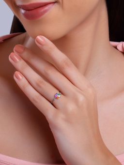 GIVA - 925 Silver Women All My Colors Chain Adjustable Ring