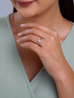 GIVA - 925 Silver Women Fawn Heart Adjustable Ring