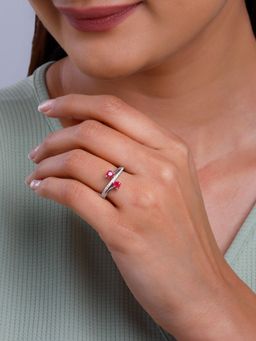 GIVA - 925 Silver Women Love Me Adjustable Ring