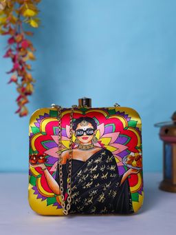 SWISNI - Multi-Color Lady Printed Clutch Bag