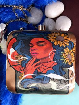 SWISNI - Multi-Color Printed Digital Clutch Bag