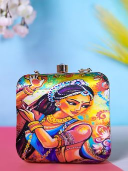 SWISNI - Multi-Color Printed Digital Clutch Bag