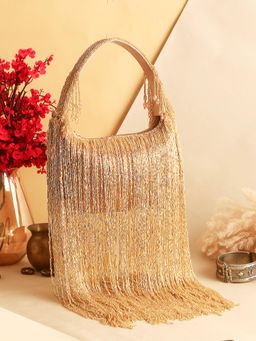 SWISNI - Golden Luxury Tassel Latkan Batua Bag