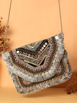 SWISNI - Black Banjara Boho Sling Bag