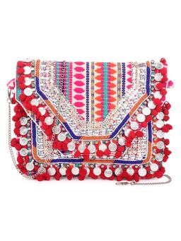 SWISNI - Women Pink Boho Banjara Sling Bag