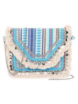 SWISNI - Women Light Blue Casual Banjara Sling Bag