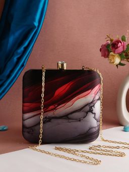 SWISNI - Multi-Color Abstract Digital Printed Clutch Bag