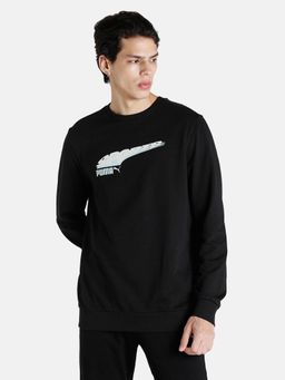 Puma - Graphic Crew Mens Black Sweatshirt