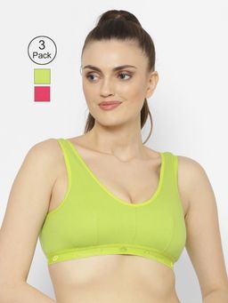 Floret - Wirefree Non-padded Sporty Bra - Multi-Color