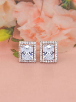 Ornate Jewels - 925 Silver American Diamond Party Earring For Women & Girls (One Size)