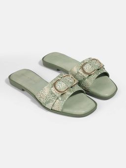 Lemon & Pepper - Green Casual Flats