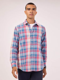 Bombay High - Men's Comfort Fit Pure Cotton Check Casual Shirt