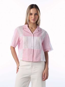 ONLY - Womens Boxy Pink Shirt