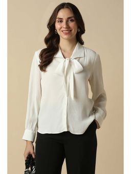 Allen Solly - Women White Solid Long Sleeves Shirt