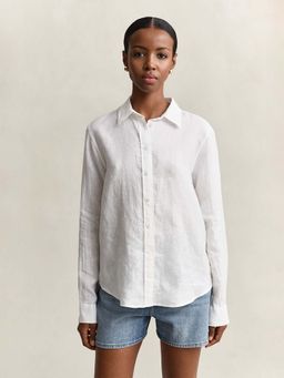 GANT - Women White Pure Linen Shirt