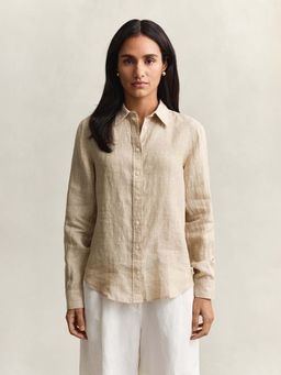 GANT - Women Beige Pure Linen Shirt