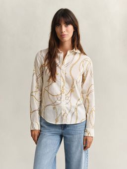 GANT - Women White Printed Regular Fit Shirt