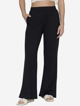 Bonjour - Womens Black Flared Trousers
