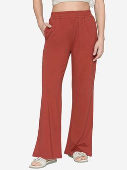 Bonjour - Womens Orange Relaxed Fit Trouser