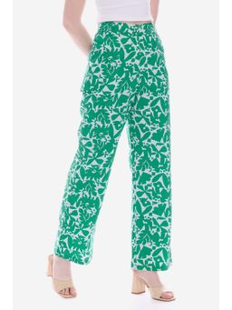 Virgio - Floral Cotton Straight Trousers for Women