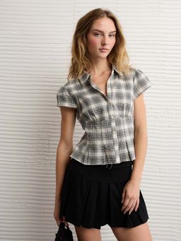 American Eagle - AE Short Sleeve Button-Up Shirt