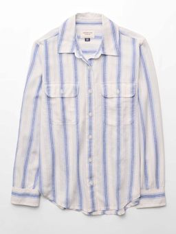American Eagle - AE Linen-Blend Button-Up Shirt