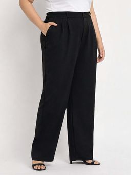 Martini - Women Black Plus Size Stretch Trouser