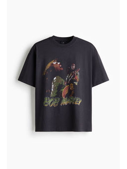 H&M - Men Black Oversized Fit T-Shirt