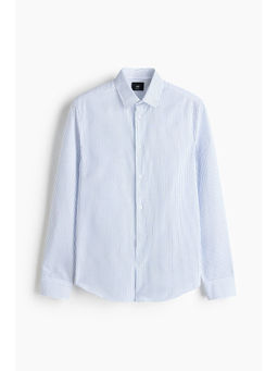 H&M - Men Blue Slim Fit Easy-Iron Shirt