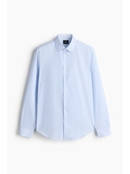 H&M - Men Blue Slim Fit Easy-Iron Shirt
