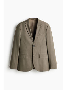 H&M - Men Beige Slim Fit Single-Breasted Blazer