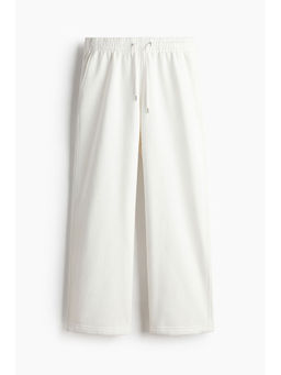 H&M - Men White Loose Fit Sweatpants