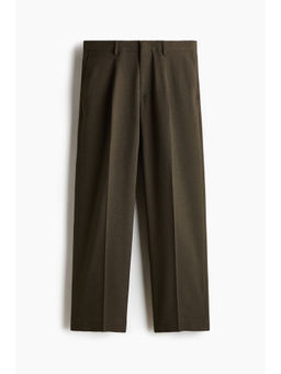 H&M - Men Green Regular Fit Tailored Trousers