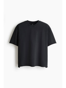 H&M - Men Black Oversized Fit Boxy-Style T-Shirt