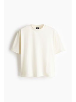 H&M - Men White Oversized Fit Boxy-Style T-Shirt