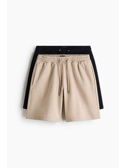 H&M - Men Beige 2-Pack Regular Fit Shorts