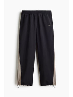 H&M - Men Black Loose Fit Nylon Track Pants